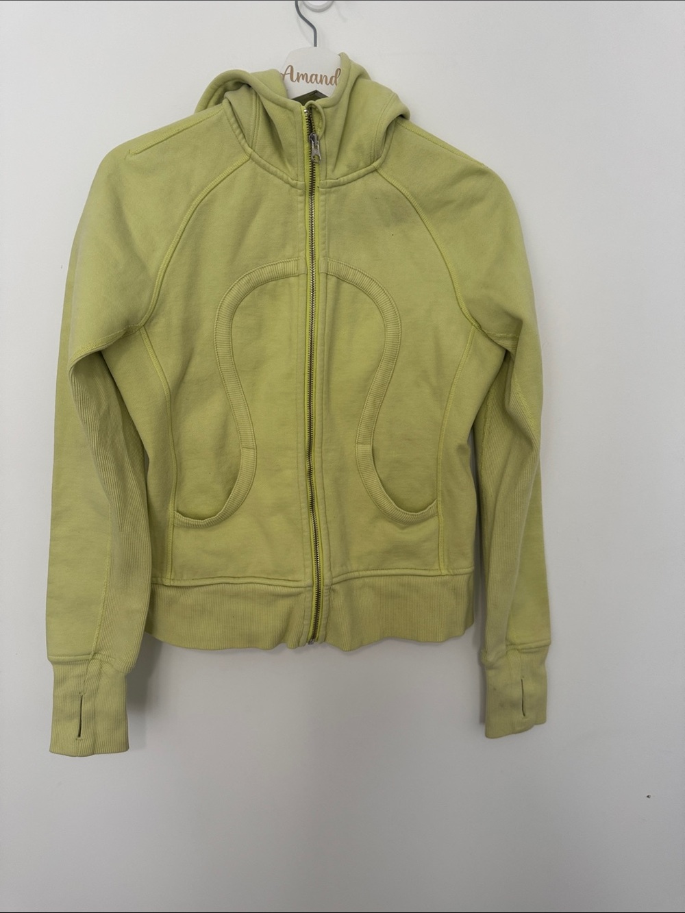 Lululemon Scuba Light Lime Hooded Zip Jacket